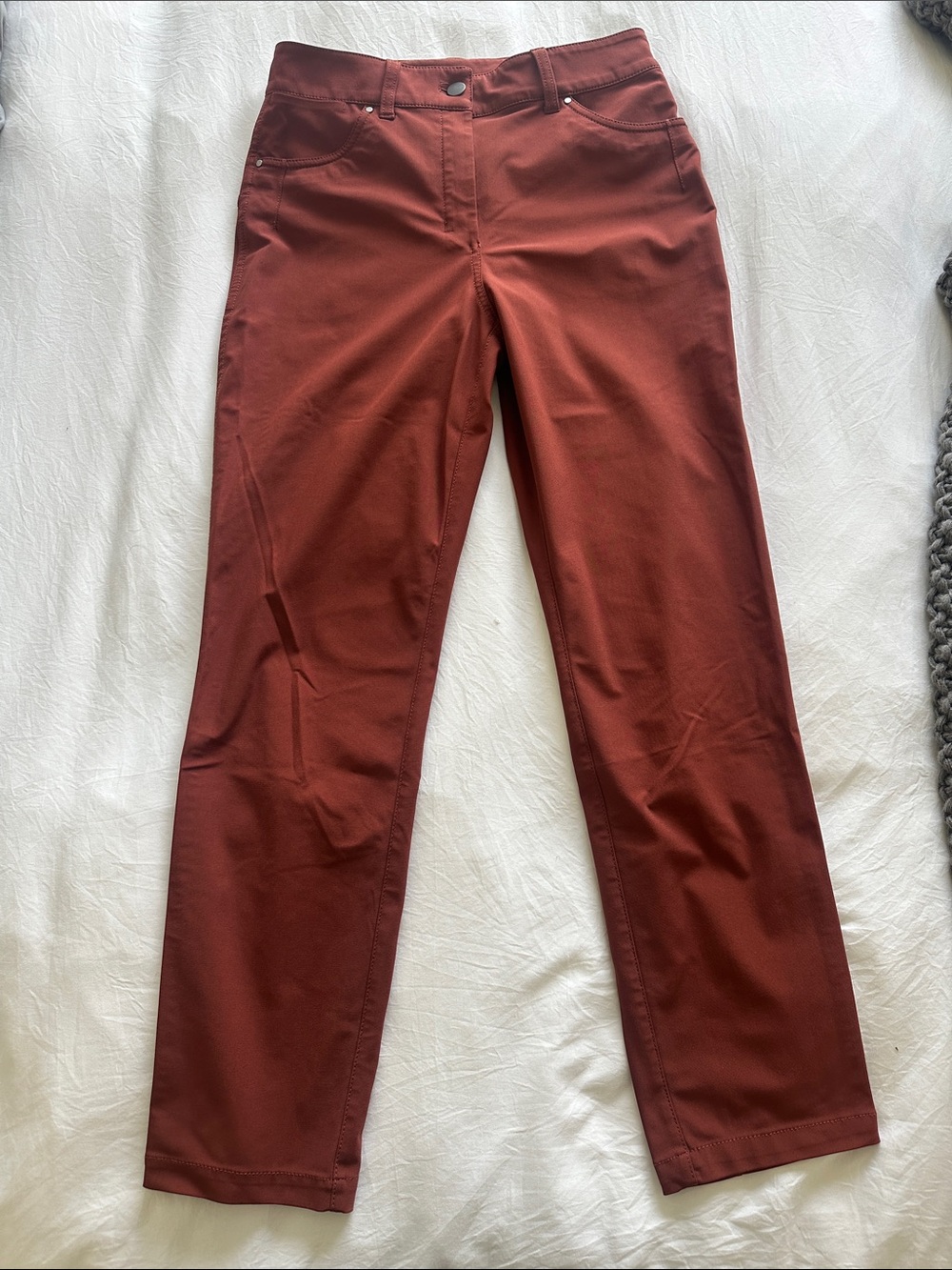 lululemon athletica rust-red straight leg pants